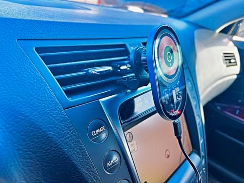 Sleek Magnetic Car Charger with Transparent Design – 15 W Fast Charging for i Phone 12-15 Pro Max – Effortless Alignment & Stylish Aesthetics for On-the-Go Power Solutions