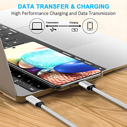 CBUS 10 ft USB-C to C Fast Charging Cable – Heavy-Duty Braided Cord for i Phone 16/15/Pro/Max/Plus & Android Devices – Superior Durability & Super Speed USB-C Charger in Stylish Purple – Unmatched Flexibility for Home & Travel Use