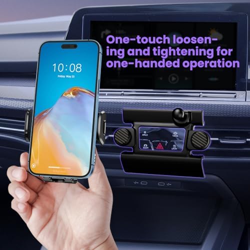 ELOHEI Custom Phone Mount for Volkswagen Golf 8 MK8 R GTI (2020-2024) – Ultimate Car Phone Holder for Enhanced Driving Experience, Quick-Release Design, 360-Degree Rotation, and Exceptional Compatibility with All Smartphone Sizes – Essential VW Golf Accessory for Navigation and Hands-Free Use