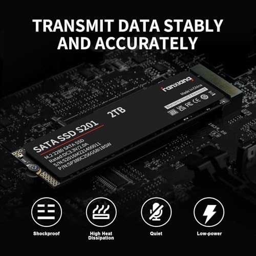 Boost Your System’s Performance with the S201 256 GB M.2 SATA III SSD – High-Speed Internal Solid State Drive for Laptops and Desktops, Featuring Rapid Read Speeds Up to 550 MB/sec and SLC Cache Technology for Ultimate Efficiency and Reliability