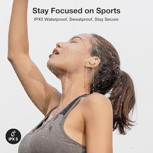 Elevate Your Sound Journey with CT3 Open Ear Bluetooth Headphones – 32-Hour Playtime for Endless Enjoyment, IPX5 Waterproof for Active Lifestyles, and Advanced 4-Mic ENC for Clear Conversations – Tailored EQ App and Ergonomically Designed Earhooks for Ultimate Comfort During Workouts, Running, or Cycling – Seamless Bluetooth 5.4 Connectivity for Uninterrupted Listening Experience