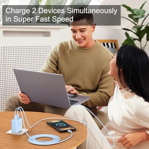 25 W Ultra-Fast USB-C Charger Block with 6.6 FT Type-C Cable for Samsung Galaxy S25/S24/S23/S22/S21/S20 & Note Series – High-Speed Charging Solution for Android Devices with Safety Features and Compact Design
