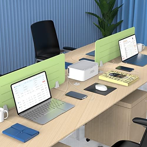 Redagod Power Strip with Cable Management Box – 8 Outlets & 3 USB Ports Surge Protector for Home, Office & Dorm – 6.6 ft Extension Cord with Switch Control, Efficient Charging Station & Clutter-Free Solution for Electronics Safety