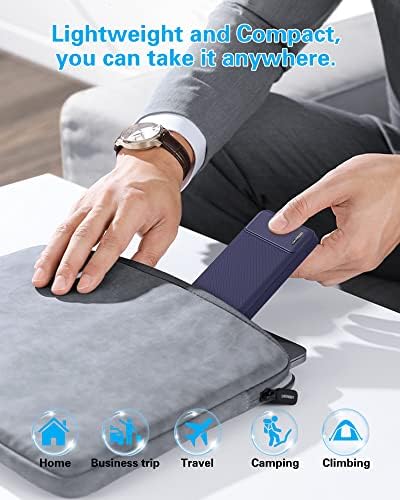 Dual 10,000 m Ah Portable Power Bank Set – Ultra-Slim USB-C Fast Charging Chargers for i Phone, Android, Google Devices – Triple-Port External Battery Pack for Safe, All-Day Use on the Go with Enhanced Compatibility and Lightweight Design