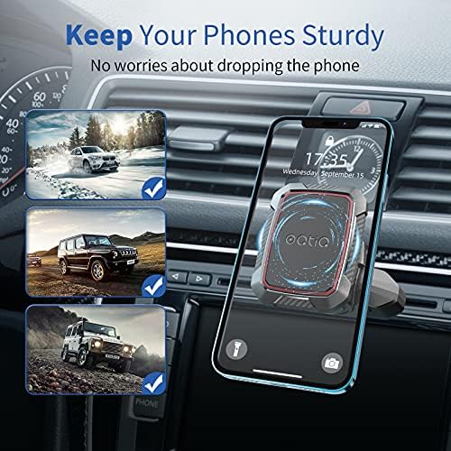 Revolutionary OQTIQ Magnetic CD Slot Phone Mount for Effortless Smartphone Access – Six Ultra-Strong Magnets for i Phone, Samsung Galaxy, LG & More – Hands-Free Convenience with 360° Rotation for Optimal Viewing Angles – Compact Design for Any Vehicle Interior – Elevate Your Driving Safety and Experience