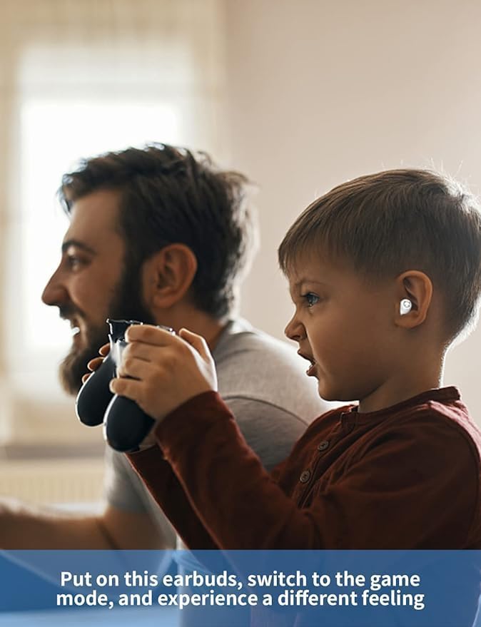 Compact Bluetooth 5.0 Earbuds for Small Ears | Touch-Control Noise-Cancelling Headphones with Unique Cartoon Charging Case | Lightweight Design for Comfort | Immersive Stereo Sound Perfect for Music & Calls | Ideal for Active Lifestyles