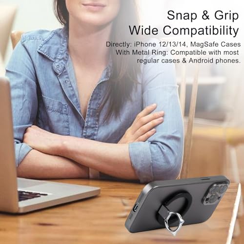 Experience Unmatched Elegance and Functionality with the EI Sonador Magnetic Phone Grip – Premium Transparent Gold Diamond Ring Holder for i Phone 14 Plus, 13, 12 Pro Max & Mini – Ideal for Effortless Selfies and Hands-Free Use, Enhanced Mag Safe Compatibility, Lightweight Removable Design for Ultimate Convenience