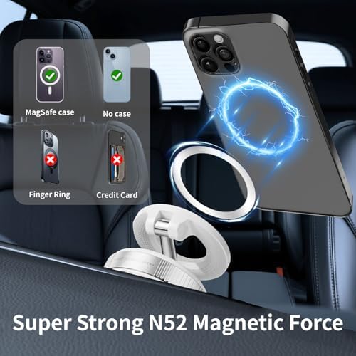 2026 Premium 360° Magnetic Phone Mount – Ultra-Strong Suction Cup Holder for i Phone & Android – Sleek Mag Safe-Compatible Design for Secure Hands-Free Navigation in Vehicles & Gyms – Elevate Your Mobile Experience with Unmatched Stability and Versatility