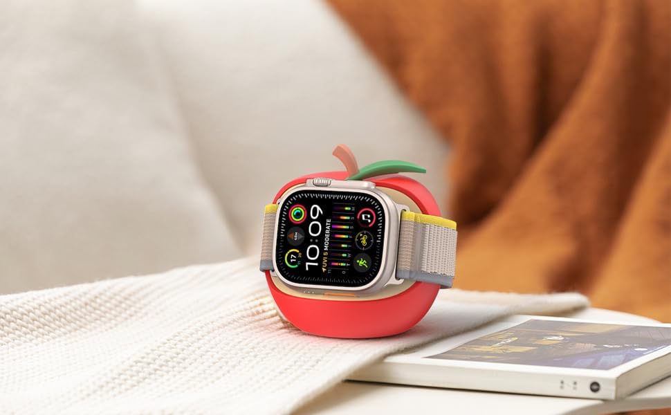 Sleek Magnetic Charging Dock for Apple Watch – Ultra-Fast Portable Charger Stand Compatible with All Models – Stylish Nightstand Display Enhances Your Smartwatch Experience for Home and Travel Use