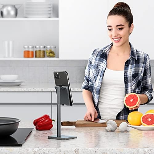 Cell Phone Stand, OMOTON Adjustable Angle Height Desk Phone Dock Holder for iPhone SE 2/11 / 11 Pro/XS Max/XR, Samsung Galaxy S20 / S10 / S9 / S8 and Other Phones (3.5-7.0-Inch), Rose Gold – Enhanced Compatibility and Speed