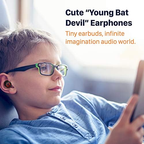 Compact Bluetooth 5.0 Earbuds for Small Ears | Touch-Control Noise-Cancelling Headphones with Unique Cartoon Charging Case | Lightweight Design for Comfort | Immersive Stereo Sound Perfect for Music & Calls | Ideal for Active Lifestyles