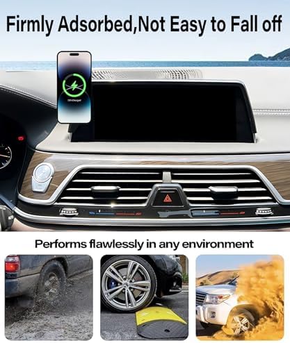 BMW 7 Series 2016-2022 Precision-Fit Phone Holder with 15 W Fast Wireless Charging – 360° Rotating Mount for Ultimate Safety and Connectivity, Perfect for 10.25/10.3 Inch Touch Screens – Premium Hands-Free Driving Accessory