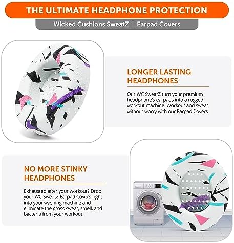 Upgrade Your Beats: WC Sweat Z Studio Earpad Covers for Studio 2 & 3 | Revolutionary Sweatproof Design, Effortlessly Washable, Perfect Fit | Unmatched Protection for Headphones & Enhanced Comfort