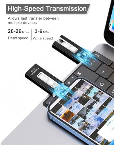 256 GB High-Speed USB Flash Drive for Phones & Tablets – Ultimate Photo & Video Storage Solution with Enhanced Compatibility & Plug-and-Play Convenience (Sleek Black Design)