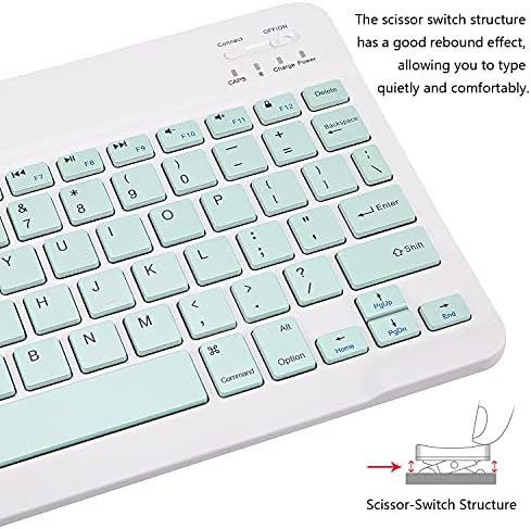 Portable Ultra-Slim Bluetooth Keyboard – Rechargeable Mini Wireless Typing Solution for i Pad, i Phone, Android Tablets and Smartphones – Enhanced Compatibility & Quick Response Keys – Perfect for On-the-Go Productivity