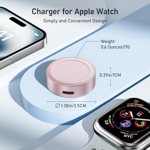 Elevate Your Charging Experience with the Elebase Ultra-Fast Magnetic Portable Apple Watch Charger – Seamless Wireless Solution for Series 10, 9, 8, 7, 6, Ultra 2 & SE – USB-C & i Phone Compatible – Lightweight, Durable, and Perfect for On-the-Go Power Management and Efficiency