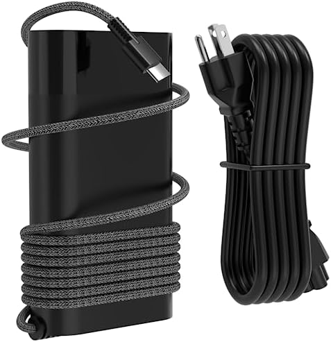 Rapid Charge 65 W USB-C Laptop Charger for HP Elite Book Series – Lightweight, Portable Power Adapter for 14″ & 16″ Notebooks – Enhanced Safety Features & Universal Compatibility for On-the-Go Professionals – Ideal for Elite Book 1040 G11, G10, and More