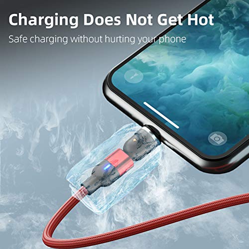 Revolutionize Your Charging with the 540 Rotation Magnetic Charging Cable Set – 7-Pack of Multi-Length Durable Nylon Braided Cables (1.6 ft to 10 ft) – 3-in-1 Compatibility for Micro USB, Type C, and Lightning Devices – Effortless 540-Degree Rotation for Fast Data Transfer and Seamless Connections – Tangle-Free, Enhanced Durability for Everyday Use