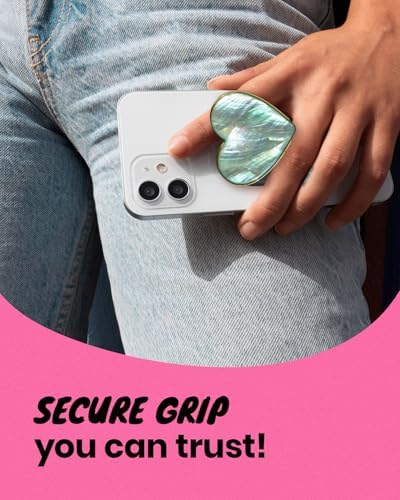 Chic Natural Seashell Heart-Shaped Phone Grip and Stand – Elegant Crème Mobile Accessory for Smartphones and Tablets – Ideal Collapsible Holder for Trendsetters Seeking Style and Functionality – Durable, Portable Design for Effortless Hands-Free Viewing