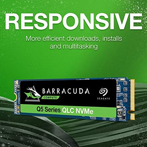 Unleash Unmatched Speed with Seagate Barracuda Q5 500 GB NVMe SSD – Ultra-Fast M.2 PCIe Gen3 ×4 Internal Storage for Enhanced Gaming & Seamless Multitasking, Complete with 1-Year Rescue Data Recovery Service for Ultimate Peace of Mind
