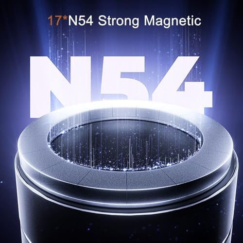 360° Rotation Vacuum Suction Phone Holder Stand for Magsafe, Foldable Magnetic Phone Holders for Your Car, Adjustable Suction Cup Phone Mount for iPhone 16/15/14/13/12, Black – Enhanced Compatibility and Speed