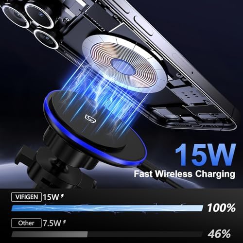Revolutionary Magnetic Car Mount Wireless Charger for Samsung Galaxy S25 Series & i Phone 16 Models – 15 W Fast Charging, Secure Magnetic Hold, and Sleek Design for Ultimate Convenience on the Road