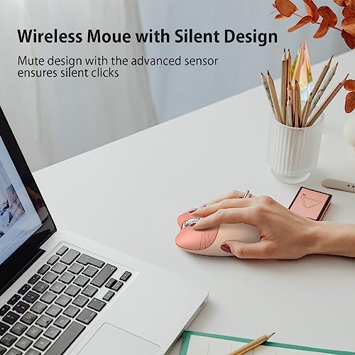 Adorable Pink Cat Wireless Silent Mouse – 2.4 GHz Plug and Play Optical Companion for Laptop & PC – Compact, Noise-Free Design Perfect for Home, Office, and Study Sessions – Cute Cat-Themed USB Nano Receiver Included