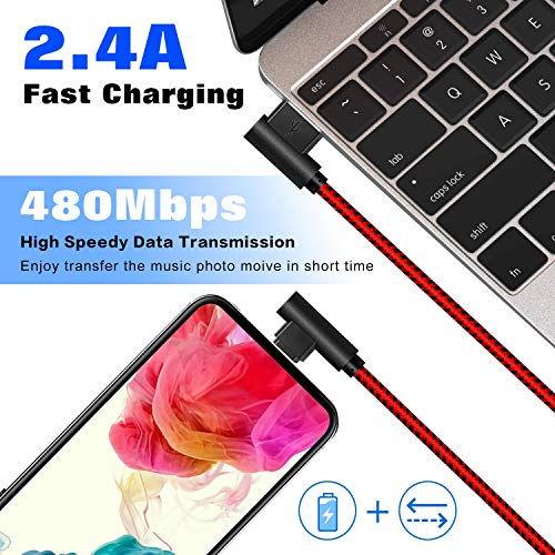 Revolutionize Your Gaming Setup with the 90 Degree 10 FT Heavy Duty i Phone Charger Cable – Ultimate Compatibility for i Phone Xs Max, XS, XR, 7, 7 Plus, X, 8, 8 Plus, 6 S, 6 S Plus, SE – Enhanced Durability & Fast Charging Performance in Black Red Design