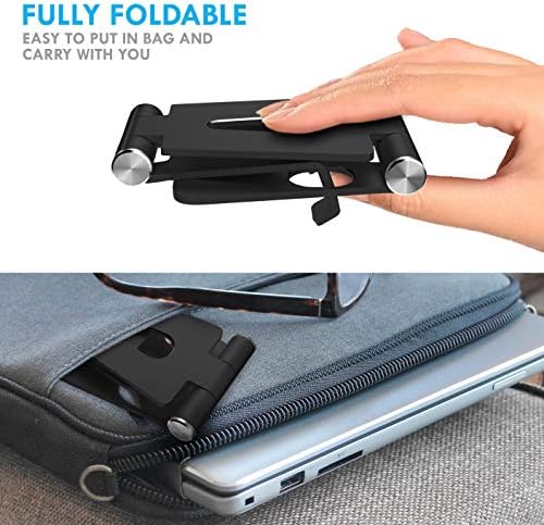 Aduro U-Rise XL Foldable Aluminum Tablet & Phone Stand – Versatile Adjustable Holder for i Phone, i Pad Pro, Nexus, and E-Readers (4-12″) – Premium Stability, Ergonomic Design, and Portable Convenience for Home & Office Use