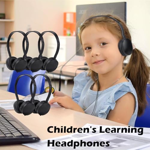 Bulk Kids Headphones 25 Pack – Colorful Classroom Earphones for Enhanced Learning | Durable 3.5 mm Jack Headphones for Students & Teens | Ultimate Comfort, Sound Clarity, and Long-lasting Quality for Educational Environments