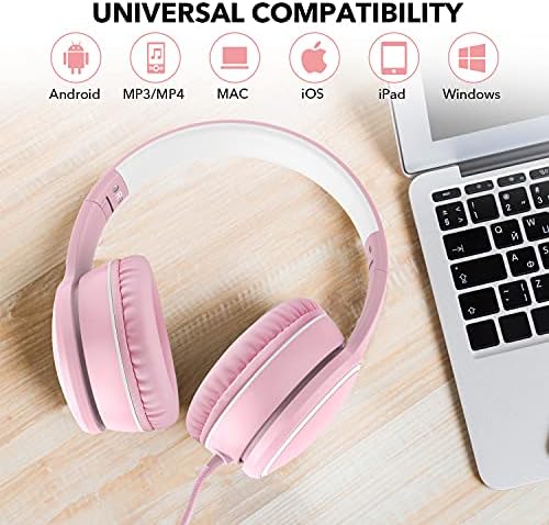 RORSOU R10 Over-Ear Headphones – Lightweight Hi-Fi Stereo Sound with Integrated Microphone for Crisp Bass and Clarity, 1.5 M Tangle-Free Cable, Perfect for Smartphones, Tablets, and PCs – Ultimate Comfort and Portable Design for Music Lovers on the Move