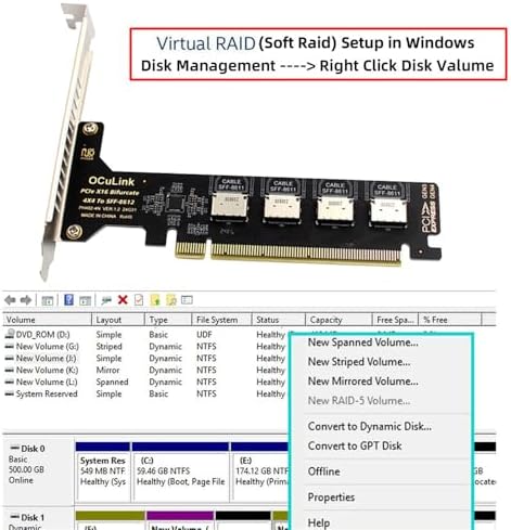 Elevate Your Computing Power: Cablecc SFF-8612 Oculink to M.2 NVMe PCIe SSD Enclosure Adapter for 2280 SSDs – Ultimate Speed and Compatibility Upgrade for Your Mainboard