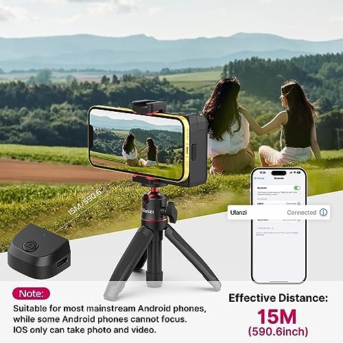 Transform Your Smartphone Into a Professional Camera with the ULANZI CG-02 Grip Holder: Ultimate Stability, Remote Shutter Functionality, and Integrated Fill Light for i Phone 16, 15, 14 Pro Max – Essential Handheld Tripod Mount for Flawless Photography and Video Creation