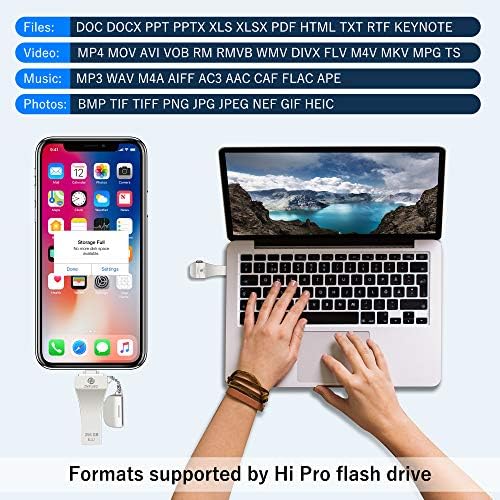 Revolutionize Your Data Management with the PL ZMPWLQ 128 GB MFi Certified Photo Stick for i Phone & i Pad – High-Speed USB Flash Drive for Effortless Backup and Storage of Photos & Videos, Ideal for On-the-Go Memory Solutions