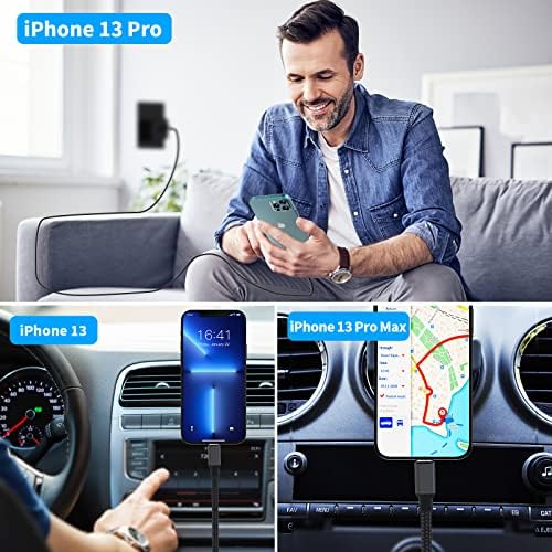 Braveridge 66 W Dual Port USB-C Car Charger for i Phone 16 – MFi Certified Fast Charging with Type-C Braided Cable – Enhanced Compatibility for i Phone 16/16 Pro Max/15/15 Pro/i Pad – Ideal for Road Trips and On-the-Go Power Solutions