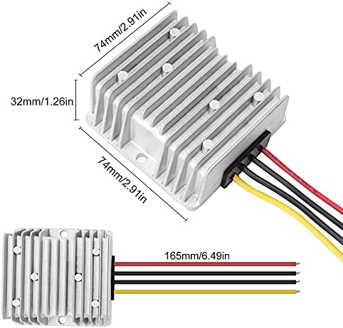 High-Efficiency 30 A Waterproof DC 24 V to 12 V Power Converter – 360 W Buck Supply for Golf Carts & Club Cars with Superior Compatibility and Streamlined Performance Solutions
