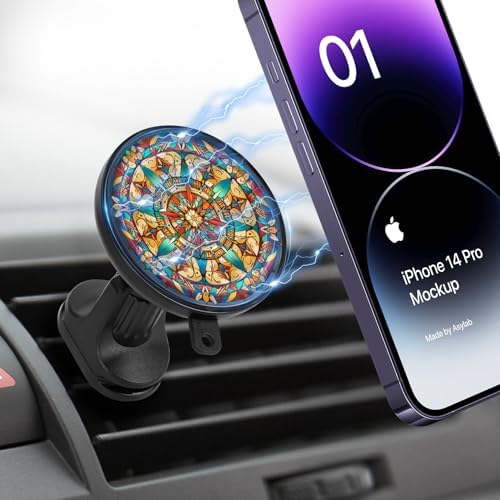 Elevate Your Driving Experience with the 15 W Mag Safe Magnetic Car Wireless Charger – 360-Degree Rotating Phone Holder for i Phone 14, 15 & 16 Pro – Effortless Installation on Dashboard or Vent for Ultimate Convenience and Fast Charging
