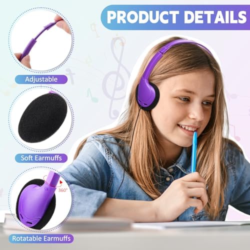Kingdder Vibrant Multi-Color Over-Ear Headphones – Bulk Pack of 30 for Ultimate Classroom and Family Use – Adjustable Fit for All Ages – Lightweight, Comfortable, and Durable Design – Perfect for Kids, Teens, and Adults – Universal 3.5 mm Compatibility for All Devices