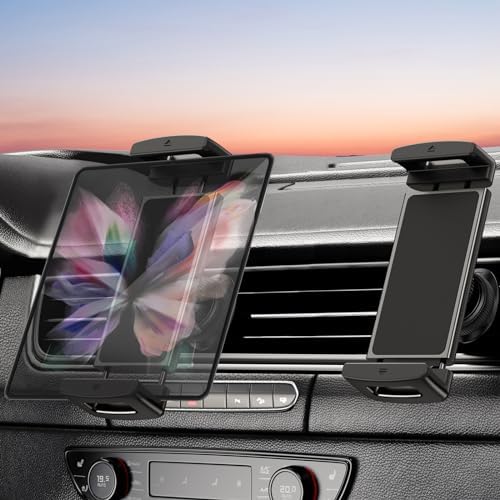 Revolutionize Your Driving Experience with the OATSBASF 360° Rotatable Car Vent Phone and Tablet Mount – Ultimate Compatibility for Samsung Galaxy Z Fold Series, Google Pixel 9 Pro, and i Phone 16, 15, 14 – Effortless Installation, Stylish Design, and Enhanced Safety for Hands-Free Navigation and Connectivity