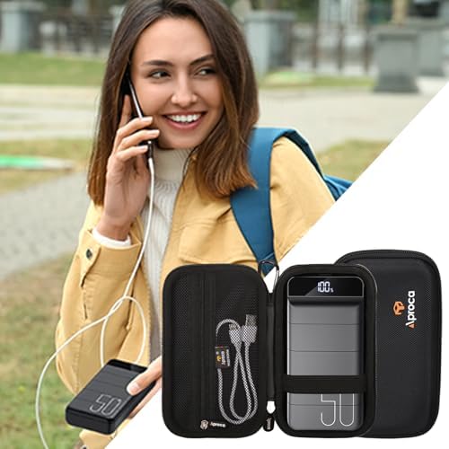 Aproca Premium Hard Storage Case for Morfec 50000 m Ah Power Bank – Ultimate Protection & Portability for Fast Charging on the Go – Eco-Friendly Design with Easy Access Zipper – Durable and Lightweight Power Bank Accessory