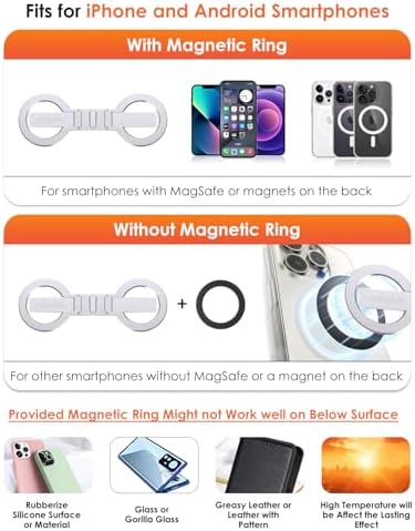 Twins Carry: Magnetic Dual-Phone Holder for iPhone & Android | Lightweight Solution for Professionals, Travelers & Gamers | Manage 2 Mobile Phones for Work, Personal Use (Black, General) – Enhanced Compatibility and Speed
