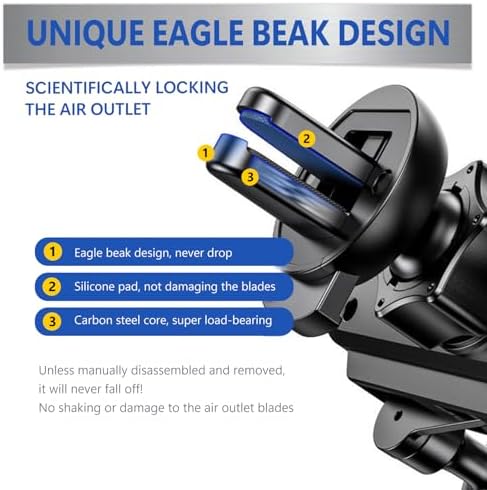 ZKFAR 360-Degree Adjustable Car Phone Holder – Premium Gravity Air Vent Mount for Universal Smartphone Compatibility, Effortless Tool-Free Installation, Sleek Black Aesthetic, Unmatched Stability for Safe Hands-Free Navigation and Enhanced Driving Experience