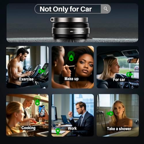 360° Rotation Vacuum Magnetic Phone Holder for Car, Strong Magnetic Suction Cup Phone Mount, Dual-Axis Adjustable Arm Phone Stand for iPhones 12-16 Series & All Smartphones – Enhanced Compatibility and Speed