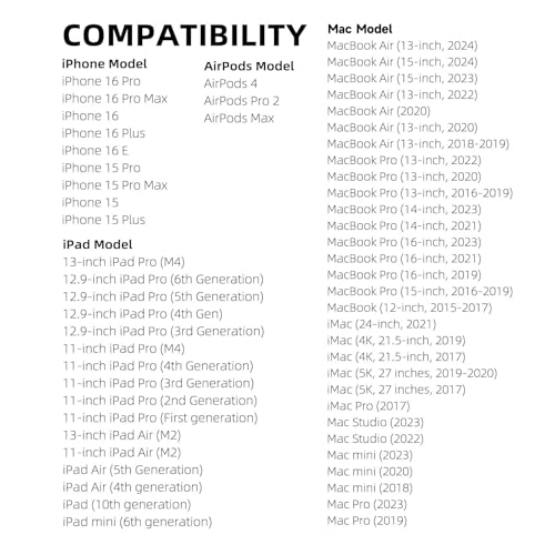 10 Ft 2-Pack USB-A to USB-C Premium Car Play Cable for i Phone 15/16 Series & i Pad – Fast Charging & Data Transfer, Enhanced Compatibility for Tech-Savvy Drivers, Ideal for On-the-Road Connectivity (White)