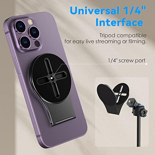 Revolutionize Your Work and Travel with the Cloud Valley Magnetic Phone Holder – Adjustable Tripod Mount for Mag Safe i Phones, Perfect for Laptops and Cars – Enhanced Stability with 1/4″ Screw & Metal Ring, Sleek Black Design for Effortless Connectivity and Multitasking Efficiency.
