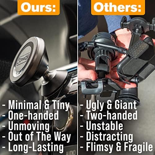 Revolutionary Scooch Wingmount Magnetic Phone Mount for Cars – Ultimate Hands-Free Smartphone Holder with Strong Magnet for Dashboard, Adjustable Viewing Angles, Compatible with All Smartphone Models and Cases – Enhance Your Driving Safety and Convenience (2022 Model)