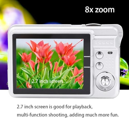 Acuvar 18 MP Digital Camera for Adults & Kids – Compact HD Photography with 2.7″ LCD, Rechargeable Battery, Ideal for Indoor/Outdoor Use & Seamless Sharing – Perfect First Camera for Budding Photographers