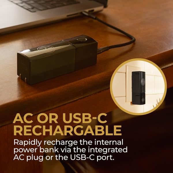 Ultra-Compact HALO Rapid Pack 5000 AC: Dual-Function Power Bank & Wall Charger with Fast USB-A & USB-C Ports | TSA-Approved Travel Essential for Multi-Device Charging | Smart Battery Protection & LED Indicators for Ultimate Convenience