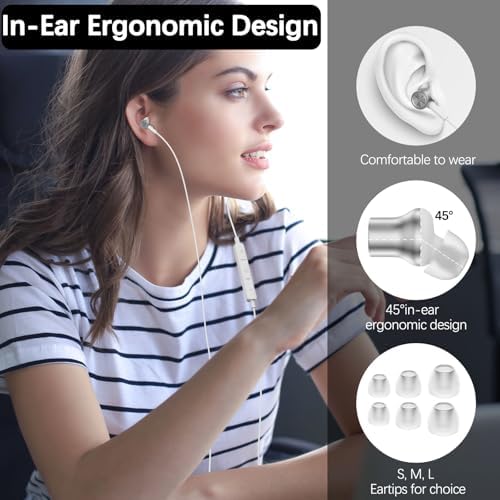 COOYA USB C Wired Earbuds – Premium Noise-Isolating In-Ear Headphones with Magnetic Comfort Design for Exceptional Sound Quality – Perfect Compatibility with i Phone 16 Pro Max, i Pad 10, Samsung S25 Ultra, and More – Ideal for Audiophiles Seeking Unmatched Audio Experience and Hands-Free Functionality