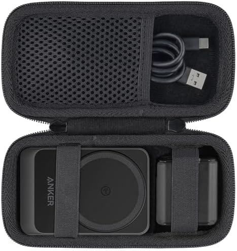 Premium Khanka Hard Travel Case for Anker Mag Go 3-in-1 Charging Station – Ultimate Qi2 Certified Wireless Charger Protection, Lightweight & Custom-Fit Design, Sleek White Finish for Effortless Portability and Organization